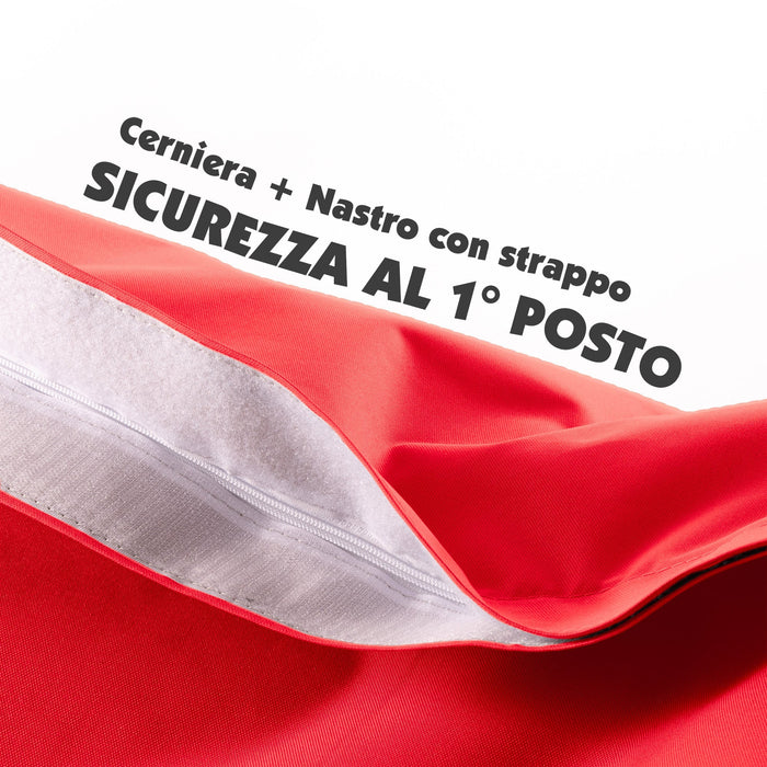Pouf Cuscino Thin gigante sacca vuota in tessuto antistrappo impermeabile Jive per interno dim.200x140cm