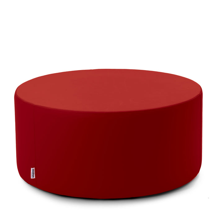 Avalon Tavolino Pouf cilindro rigido Similpelle Mamba Trendy Classe 1-IM Ignifugo per Interno ed Esterno. Dim: Ø90 cm X H40 cm