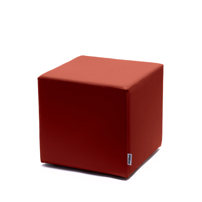 Avalon Pouf Rigido Cubo Similpelle Mamba Trendy Classe 1-IM Ignifugo per Interno ed Esterno. Dim: Larg. 45 cm X Prof. 45 cm X Alt. 43 cm