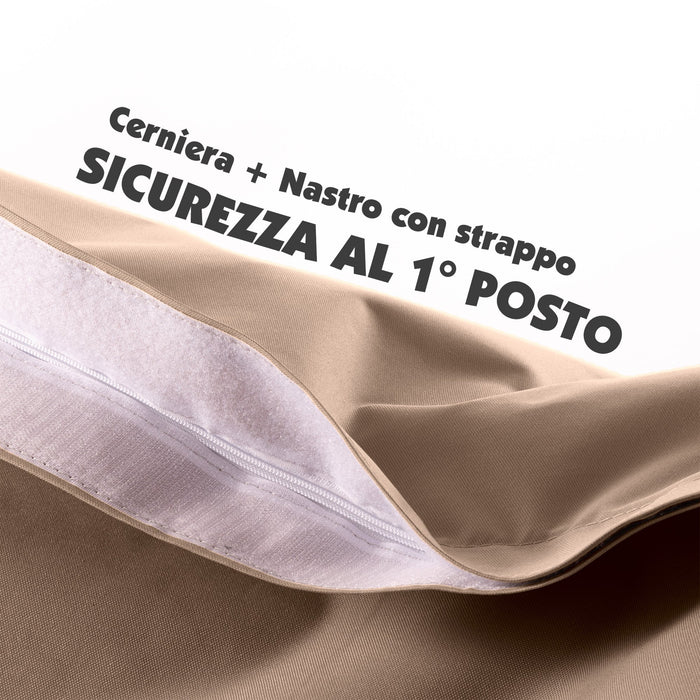 Pouf Cuscino Thin gigante sacca vuota in tessuto antistrappo impermeabile Jive per interno dim.200x140cm