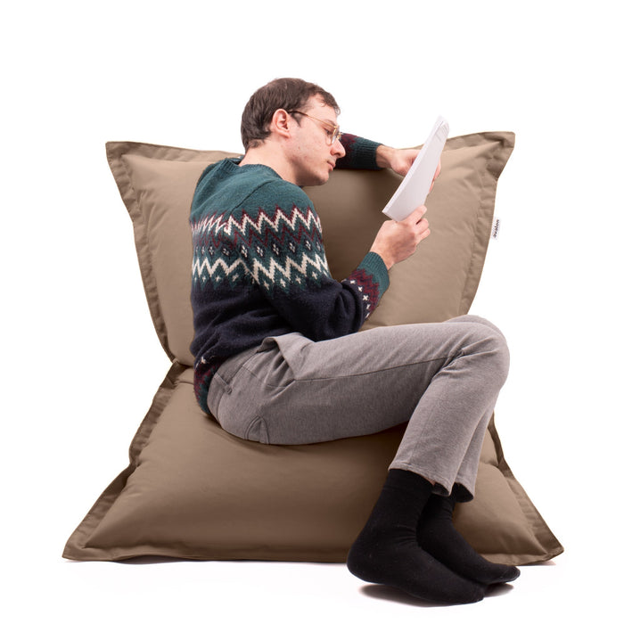 Pouf Cuscino Thin medio sacca vuota in tessuto antistrappo impermeabile Jive per interno dim.135x90 cm