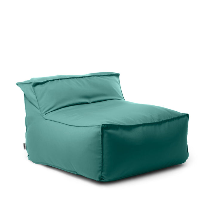Pouf poltrona 1 posto Deluz Avalon in tessuto Tropical per esterno. Dim: 98x98x65 cm