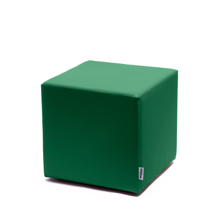 Avalon Pouf Rigido Cubo Similpelle Mamba Trendy Classe 1-IM Ignifugo per Interno ed Esterno. Dim: Larg. 45 cm X Prof. 45 cm X Alt. 43 cm