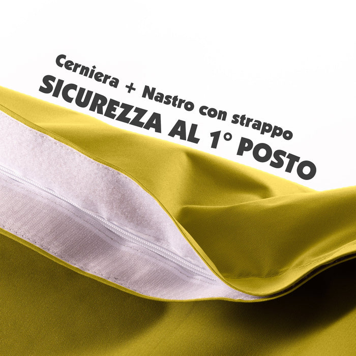 Pouf Cuscino Thin gigante sacca vuota in tessuto antistrappo impermeabile Jive per interno dim.200x140cm