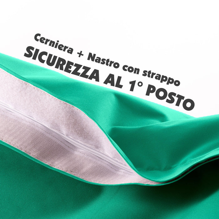 Pouf Cuscino Thin medio sacca vuota in tessuto antistrappo impermeabile Jive per interno dim.135x90 cm