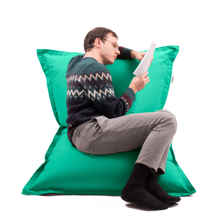 Pouf Cuscino Thin medio sacca vuota in tessuto antistrappo impermeabile Jive per interno dim.135x90 cm