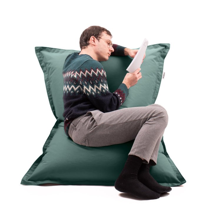 Pouf Cuscino Thin medio sacca vuota in tessuto antistrappo impermeabile Jive per interno dim.135x90 cm
