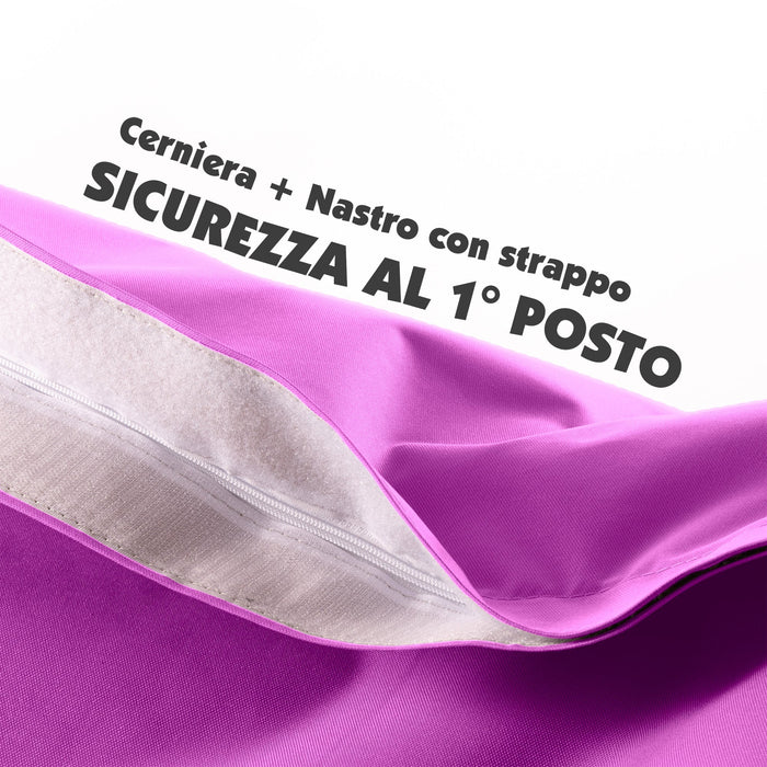 Pouf Cuscino Thin gigante sacca vuota in tessuto antistrappo impermeabile Jive per interno dim.200x140cm