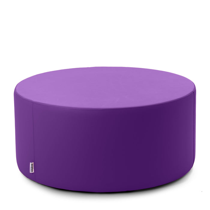 Avalon Pouf Rigido Cilindro Similpelle Mamba Trendy Classe 1-IM Ignifugo per Interno ed Esterno. Dim: Ø90 cm X H43 cm