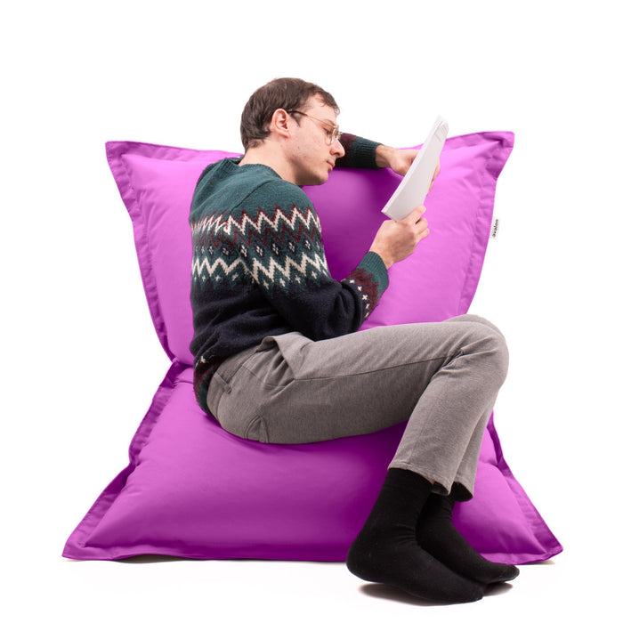 Pouf Cuscino Thin medio sacca vuota in tessuto antistrappo impermeabile Jive per interno dim.135x90 cm