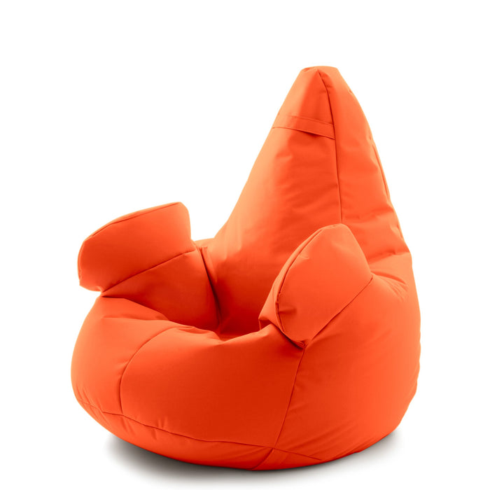 Pouf poltrona sacco Gigante XL con braccioli Ploof, sfoderabile con sacca interna, Avalon in tessuto poliestere Samba per esterno Imbottito, Antistrappo, Impermeabile Dim: Ø95 x H105 cm