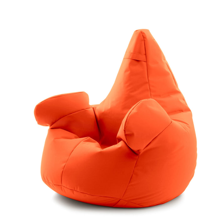 Pouf poltrona sacco Super Gigante XXL con braccioli Ploof, sfoderabile con sacca interna, Avalon in tessuto poliestere Jive per interno Imbottito, Antistrappo, Impermeabile Dim: Ø105 x H115 cm