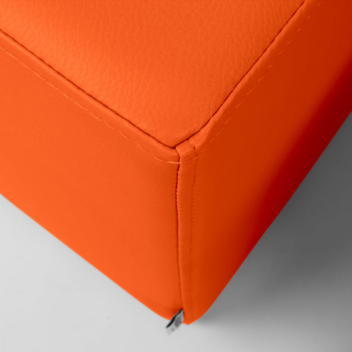 Avalon Pouf Rigido Rettangolo Similpelle Mamba Trendy Classe 1-IM Ignifugo per Interno ed Esterno. Dim: Larg. 150 cm X Prof. 45 cm X Alt. 43 cm
