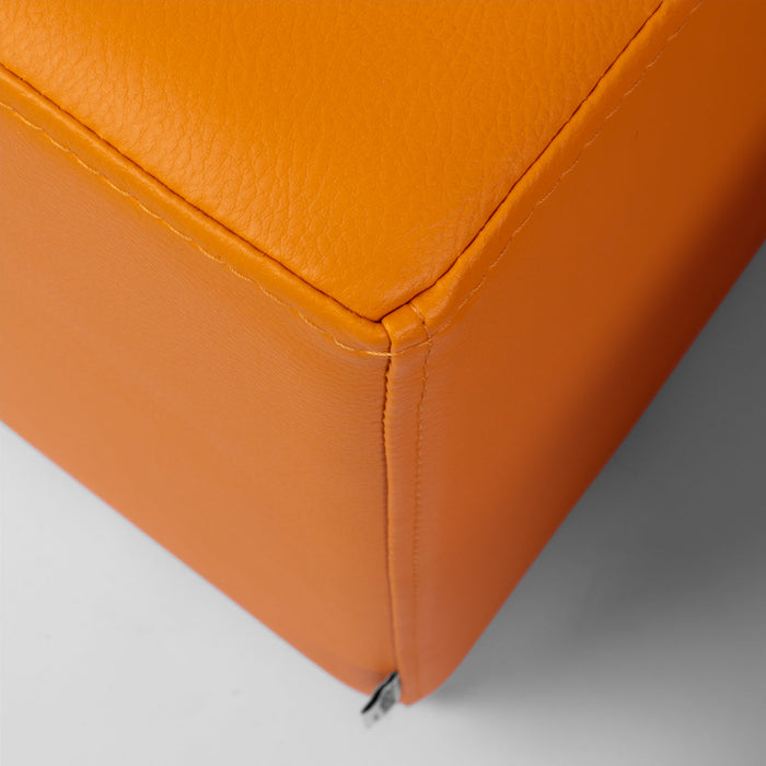 Avalon Pouf Rigido Rettangolo Similpelle Mamba Trendy Classe 1-IM Ignifugo per Interno ed Esterno. Dim: Larg. 90 cm X Prof. 45 cm X Alt. 43 cm