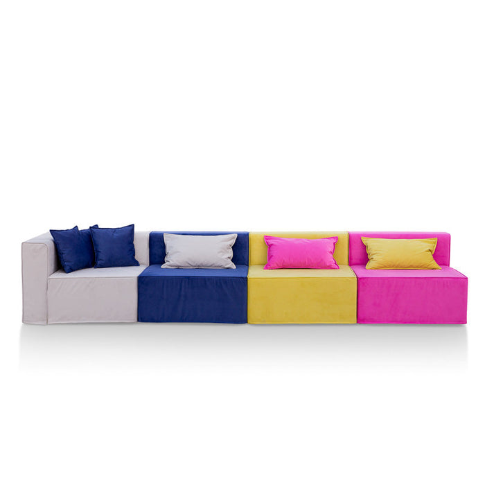 Magia Divano Tripla Poltrona Con Angolo - Tessuto Softhand - Avalon