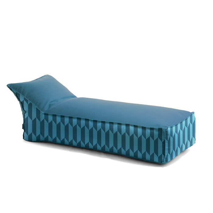 Pouf Lettino Badd L in Tessuto Geometrica per interno e per esterno Dim.70x160 cm