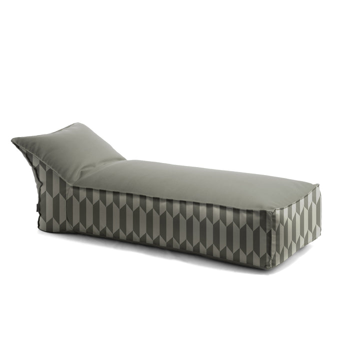 Pouf Lettino Badd L in Tessuto Geometrica per interno e per esterno Dim.70x160 cm