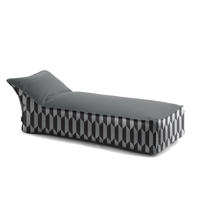 Pouf Lettino Badd L in Tessuto Geometrica per interno e per esterno Dim.70x160 cm