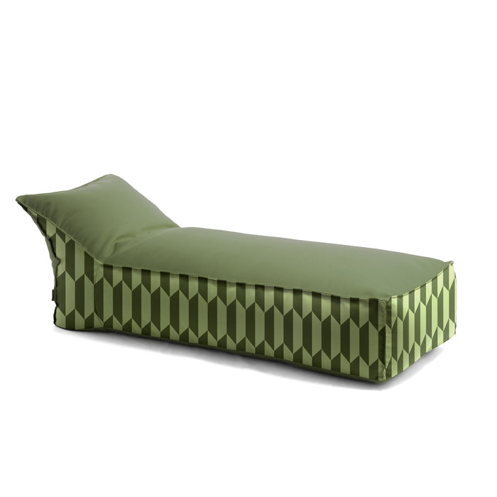 Pouf Lettino Badd L in Tessuto Geometrica per interno e per esterno Dim.70x160 cm