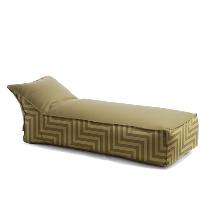 Pouf Lettino Badd L in Tessuto Geometrica per interno e per esterno Dim.70x160 cm