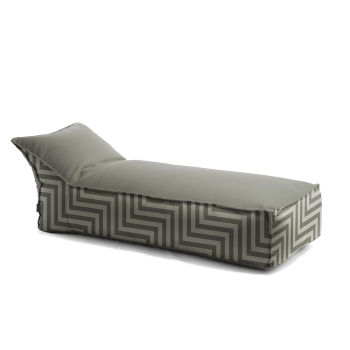 Pouf Lettino Badd L in Tessuto Geometrica per interno e per esterno Dim.70x160 cm