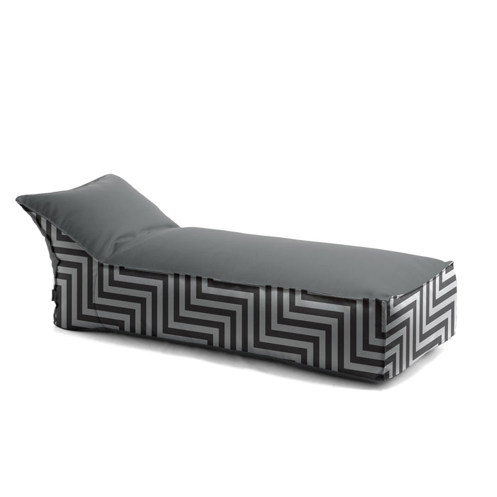 Pouf Lettino Badd L in Tessuto Geometrica per interno e per esterno Dim.70x160 cm