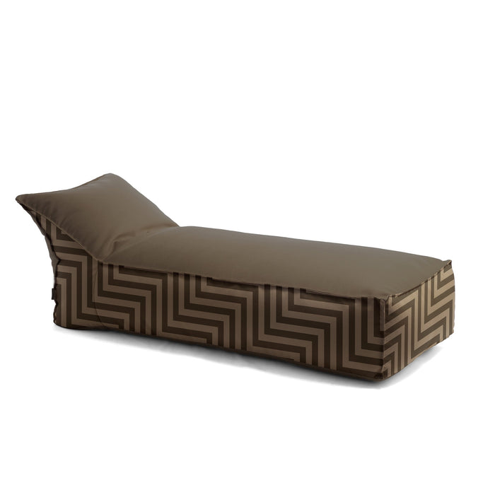 Pouf Lettino Badd L in Tessuto Geometrica per interno e per esterno Dim.70x160 cm