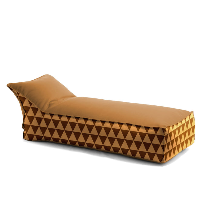 Pouf Lettino Badd L in Tessuto Geometrica per interno e per esterno Dim.70x160 cm