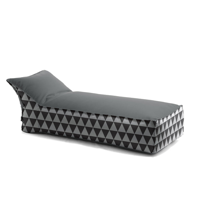 Pouf Lettino Badd L in Tessuto Geometrica per interno e per esterno Dim.70x160 cm