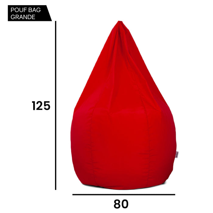Pouf Poltrona Sacco Grande Sfoderabile con sacca interna BAG L Jive in tessuto per interno, Antistrappo, Impermeabile - Ø80 x H125 cm