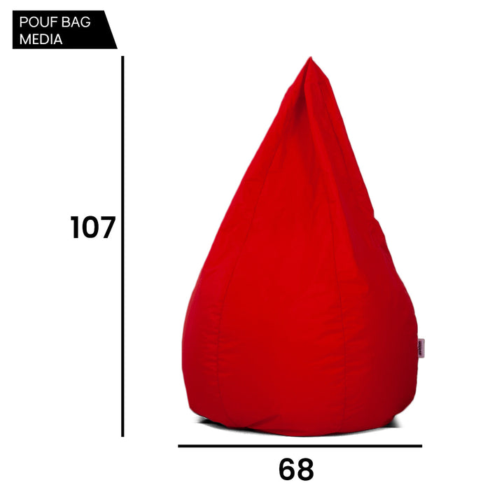 Pouf Poltrona Sacco piccola Sfoderabile con sacca interna BAG M in tessuto Samba per esterno, Antistrappo, Impermeabile, Ø68 x 107 cm