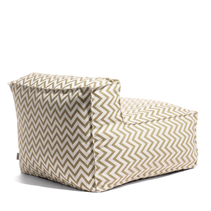 Pouf poltrona 1 posto Deluz per esterno in tessuto Funny dim: 98x98x65 cm