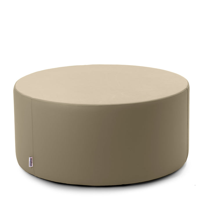 Avalon Tavolino Pouf cilindro rigido Similpelle Mamba Trendy Classe 1-IM Ignifugo per Interno ed Esterno. Dim: Ø90 cm X H40 cm