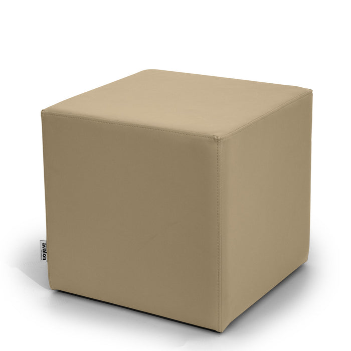 Avalon Tavolino Pouf Cubo rigido in Similpelle Mamba Trendy Classe 1-IM Ignifugo per Interno ed Esterno. Dim: Larg 45cm X Prof 45cm X Alt 40 Cm
