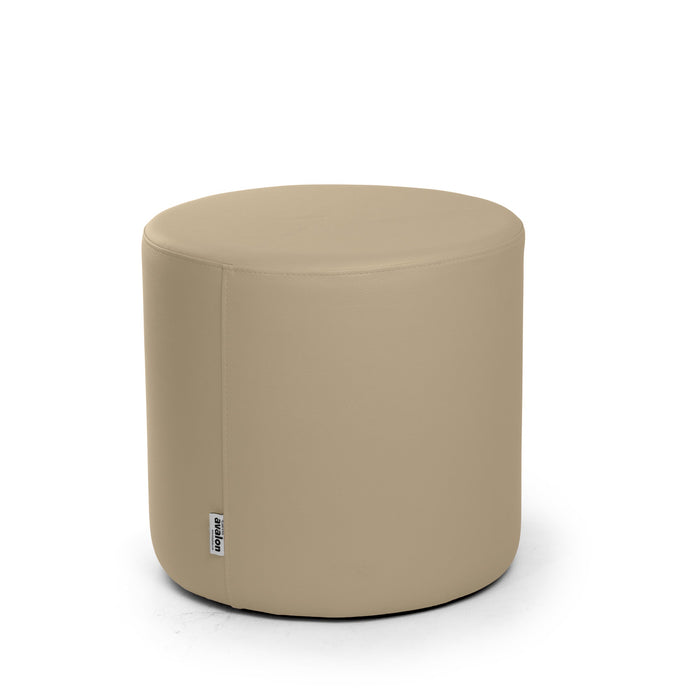 Avalon Tavolino Pouf Rigido Cilindro Similpelle Mamba Trendy Classe 1-IM Ignifugo per Interno ed Esterno. Dim: Ø45 cm X H40 cm