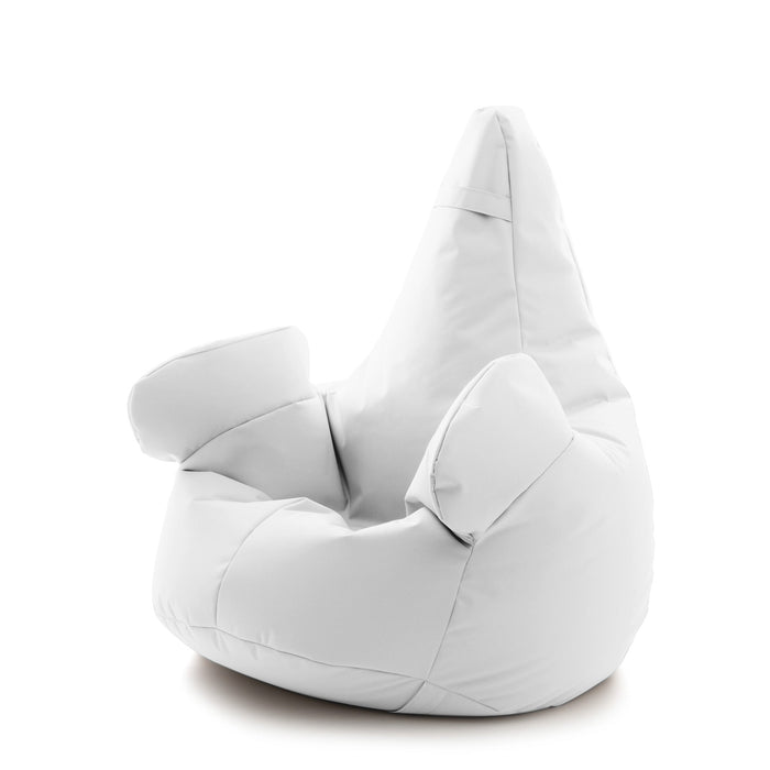 Pouf poltrona sacco Grande con braccioli Ploof, sfoderabile con sacca interna, Avalon in tessuto poliestere Jive per interno Imbottito, Antistrappo, Impermeabile Dim: Ø85 x H90 cm