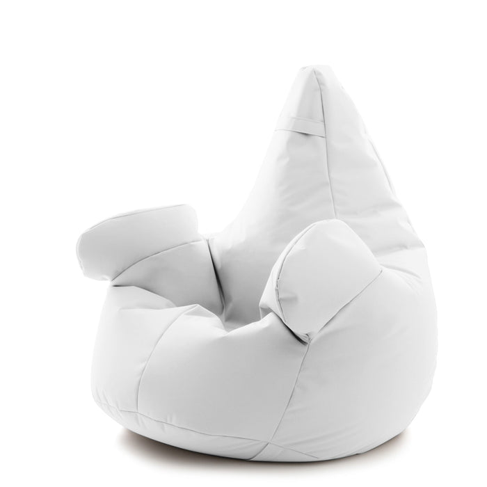 Pouf poltrona sacco Super Gigante XXL con braccioli Ploof, sfoderabile con sacca interna, Avalon in tessuto poliestere Jive per interno Imbottito, Antistrappo, Impermeabile Dim: Ø105 x H115 cm
