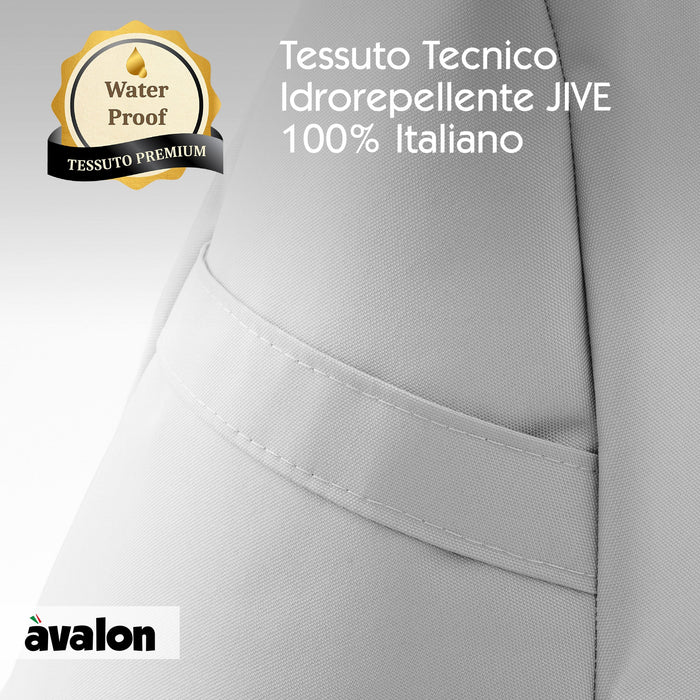 Pouf poltrona sacco Grande con braccioli Ploof, sfoderabile con sacca interna, Avalon in tessuto poliestere Jive per interno Imbottito, Antistrappo, Impermeabile Dim: Ø85 x H90 cm