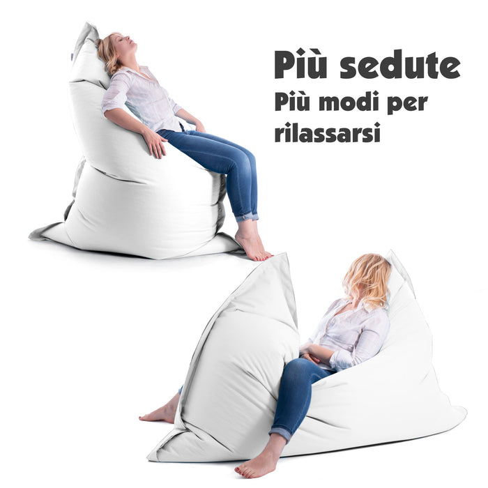 Pouf Cuscino Thin gigante sacca vuota in tessuto antistrappo impermeabile Jive per interno dim.200x140cm