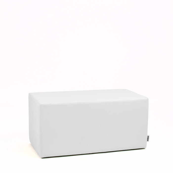 Avalon Pouf Rigido Rettangolo Similpelle Mamba Trendy Classe 1-IM Ignifugo per Interno ed Esterno. Dim: Larg. 90 cm X Prof. 45 cm X Alt. 43 cm