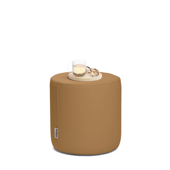 Avalon Tavolino Pouf Rigido Cilindro Similpelle Mamba Trendy Classe 1-IM Ignifugo per Interno ed Esterno. Dim: Ø35 cm X H32 cm