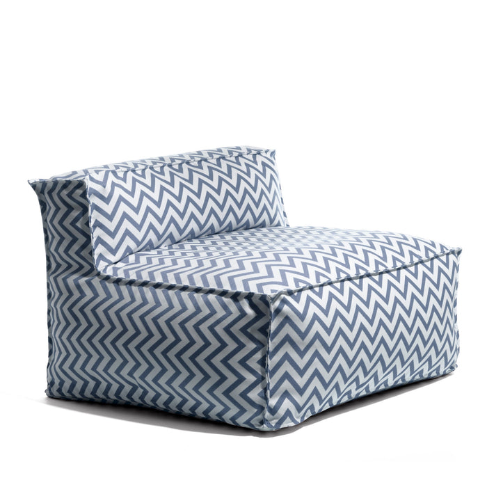 Pouf poltrona 1 posto Deluz per esterno in tessuto Funny dim: 98x98x65 cm
