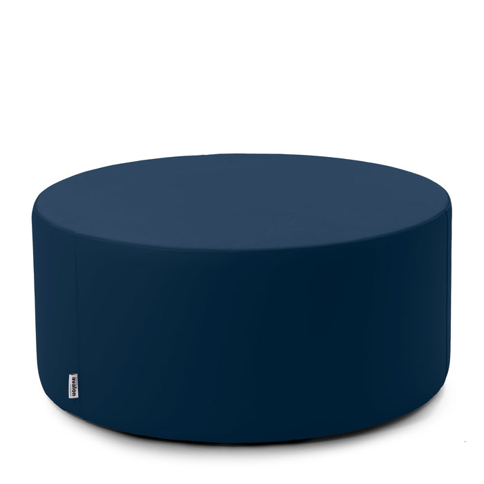 Avalon Pouf Rigido Cilindro Similpelle Mamba Trendy Classe 1-IM Ignifugo per Interno ed Esterno. Dim: Ø90 cm X H43 cm