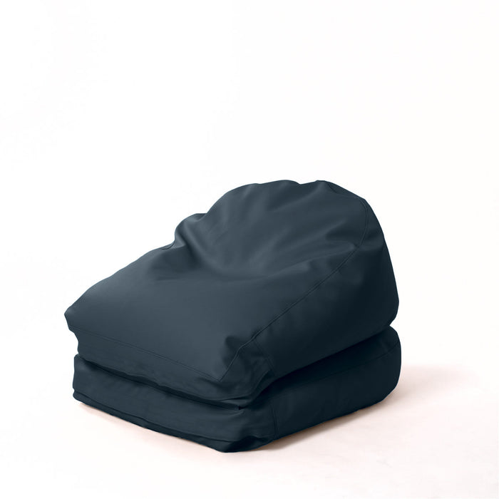 Avalon Pouf Poltrona/Letto Double Mamba in ecopelle Imbottito Made in Italy dim:  95X75 cm