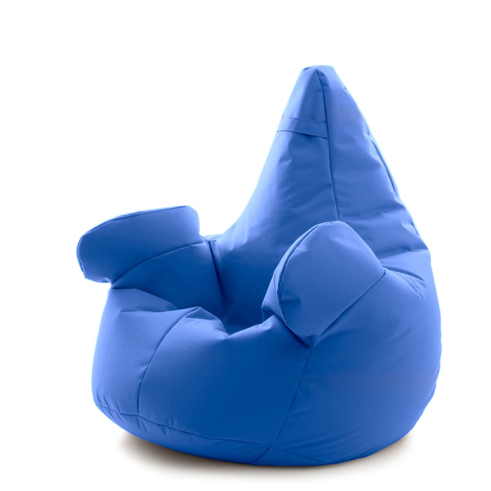 Pouf poltrona sacco Super Gigante XXL con braccioli Ploof, sfoderabile con sacca interna, Avalon in tessuto poliestere Jive per interno Imbottito, Antistrappo, Impermeabile Dim: Ø105 x H115 cm