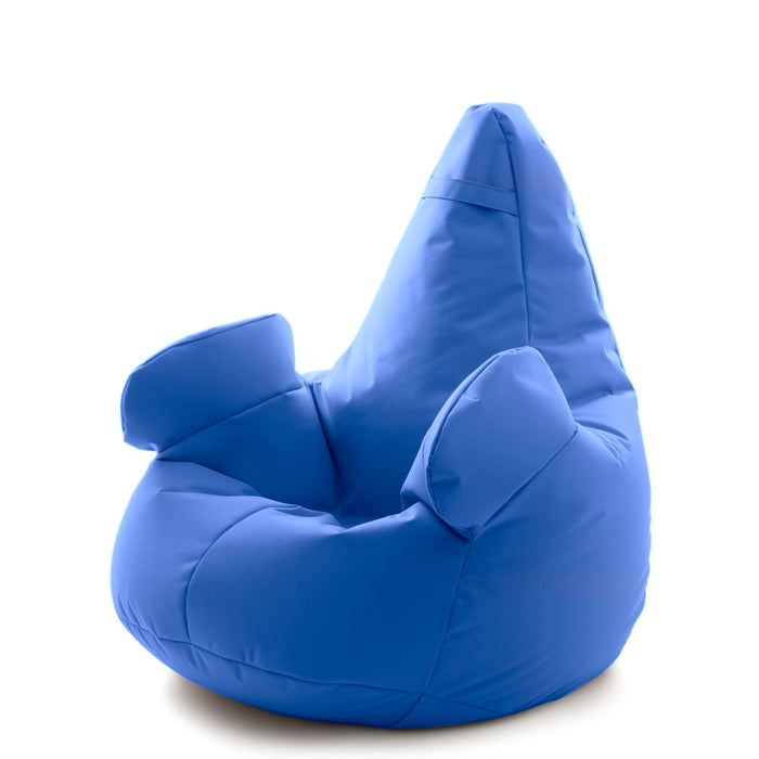 Pouf poltrona sacco Gigante XL con braccioli Ploof, sfoderabile con sacca interna, Avalon in tessuto poliestere Samba per esterno Imbottito, Antistrappo, Impermeabile Dim: Ø95 x H105 cm