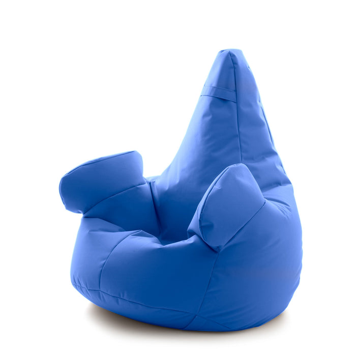 Pouf poltrona sacco Grande con braccioli Ploof, sfoderabile con sacca interna, Avalon in tessuto poliestere Jive per interno Imbottito, Antistrappo, Impermeabile Dim: Ø85 x H90 cm