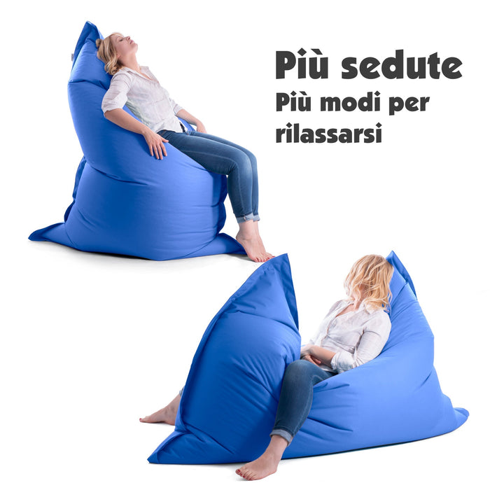 Pouf Cuscino Thin gigante sacca vuota in tessuto antistrappo impermeabile Jive per interno dim.200x140cm