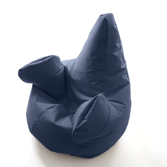 Pouf poltrona sacco Grande con braccioli Ploof, sfoderabile con sacca interna, Avalon in tessuto poliestere Jive per interno Imbottito, Antistrappo, Impermeabile Dim: Ø85 x H90 cm
