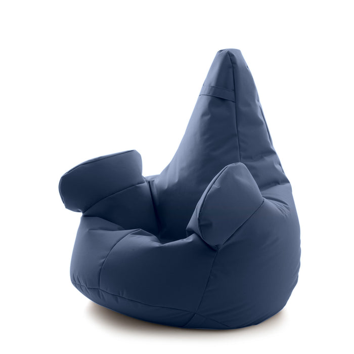 Pouf poltrona sacco Grande con braccioli Ploof, sfoderabile con sacca interna, Avalon in tessuto poliestere Jive per interno Imbottito, Antistrappo, Impermeabile Dim: Ø85 x H90 cm